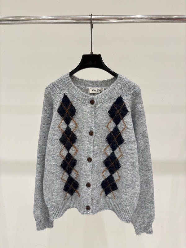 Miu 2026 Agarwood Cardigan Wool 431806