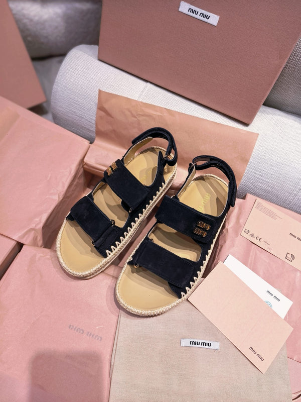 Miu 2026 Strappy Sandals Suede 155479