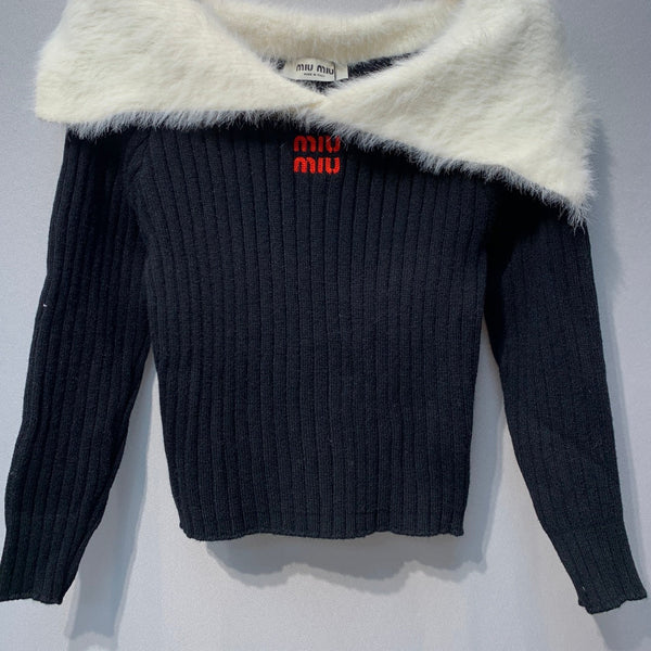 Miu 2026 Off The Shoulder Sweater Knit 421182