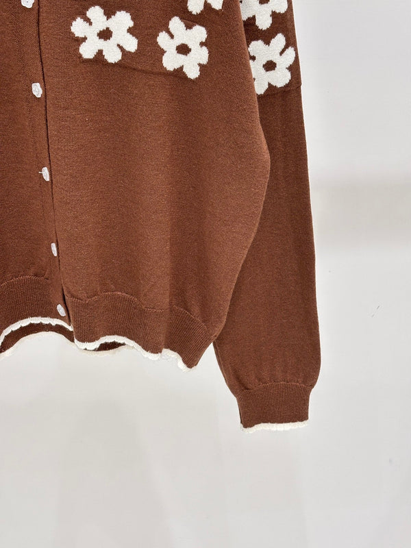 Miu 2026 Crew-Neck Embroidered Cardigan Wool 431814