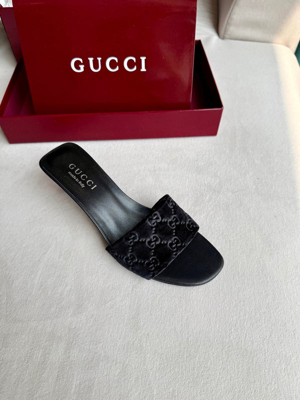 GG 26s Slide Sandals 5.5cm Velvet