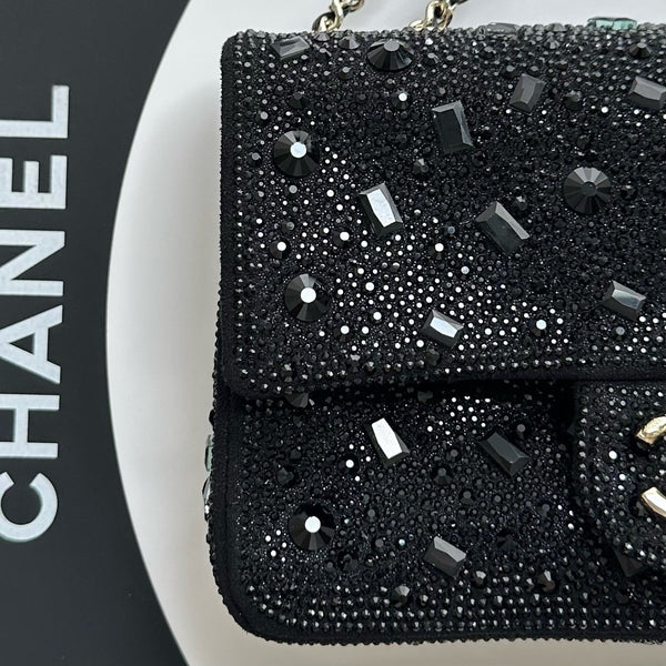 CC 2026 Bag 21cm Strass Leather