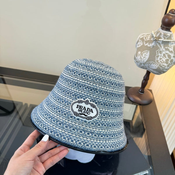 Prad Striped Bucket Wool Hat 477566