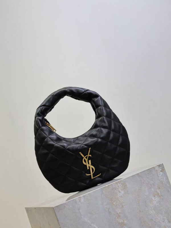 YSL Icarino Bag 17cm Black Sheepskin