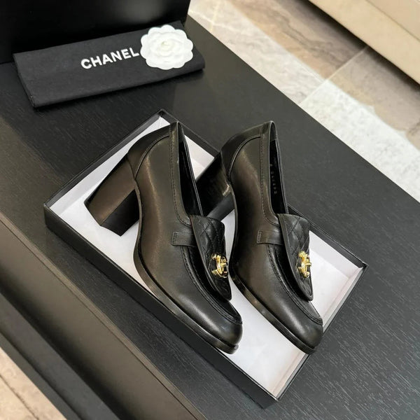 Mocassins CC AH 25/26 9cm Peau de mouton noire