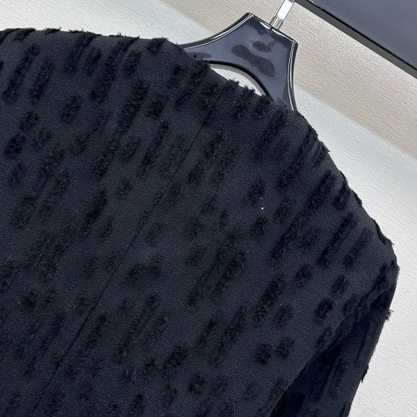 CC 26B Textured Wool Jacket Black Wool 444361