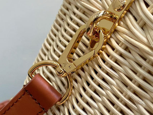 LV Capucines BB Top Handle in pelle di mucca e rattan HW
