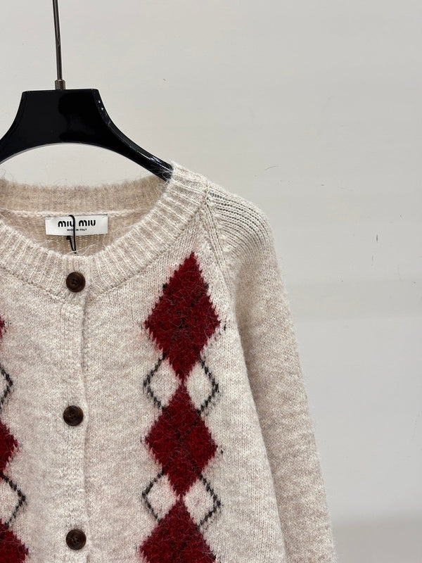 Miu 2026 Agarwood Cardigan Wool 431806