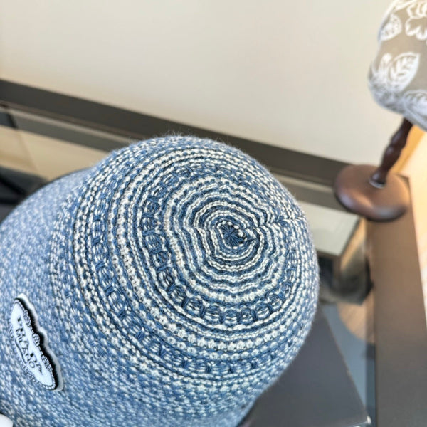 Prad Striped Bucket Wool Hat 477566