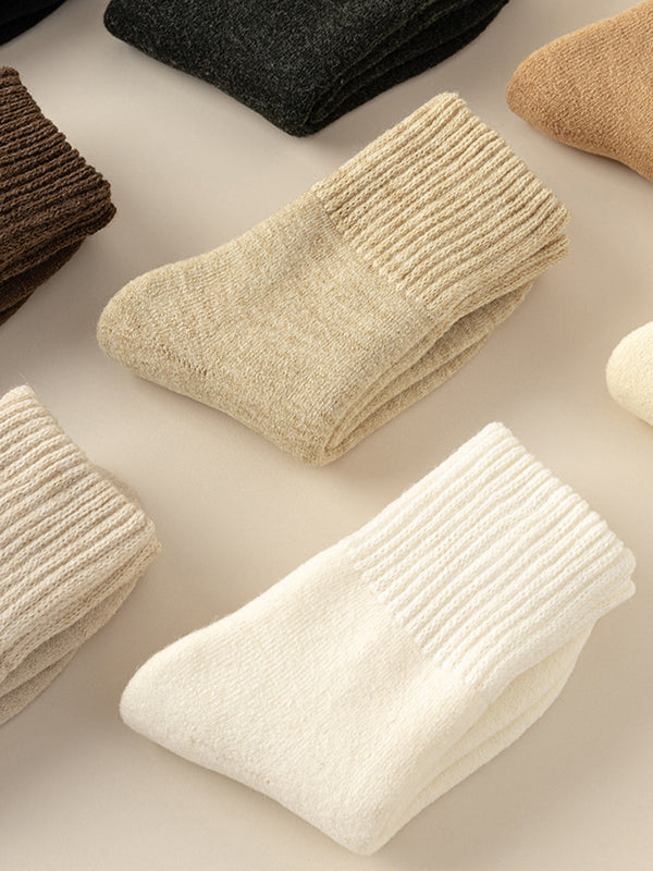 Fuzzy Wool-Blend Crew Socks