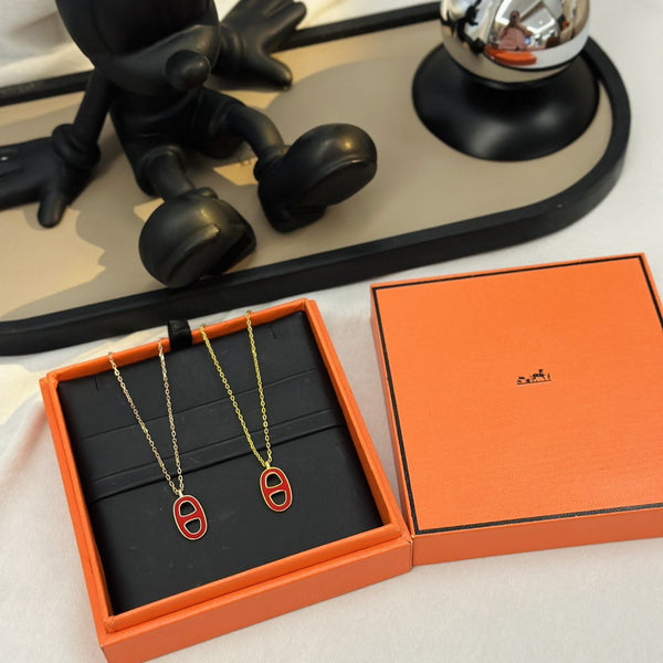 COLLANA CHAINE SMALL ROSSA ORO E ORO ROSA