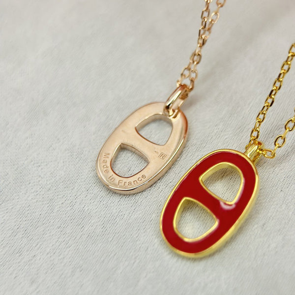 COLLANA CHAINE SMALL ROSSA ORO E ORO ROSA