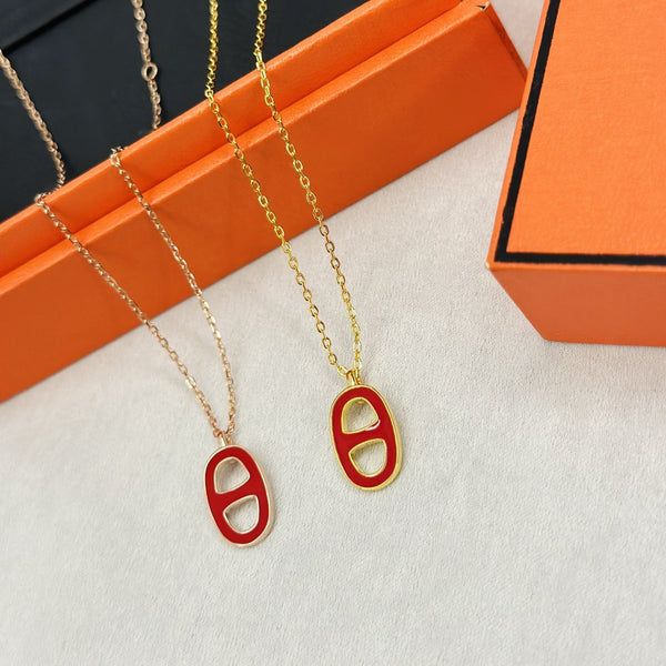 COLLANA CHAINE SMALL ROSSA ORO E ORO ROSA