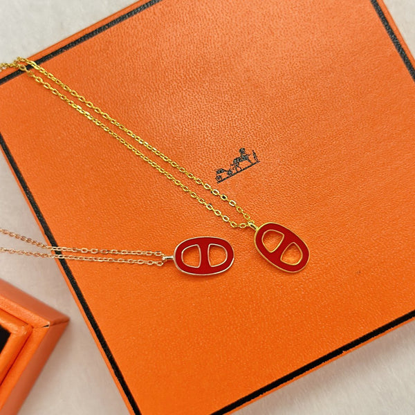 COLLANA CHAINE SMALL ROSSA ORO E ORO ROSA