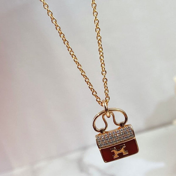 COLLANA IN ORO ROSA CONSTANCE RED PEDANT