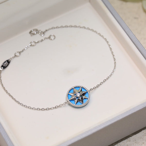 BRACCIALE IN ORO BLU CON 1 DIAMANTE LUCKY STAR