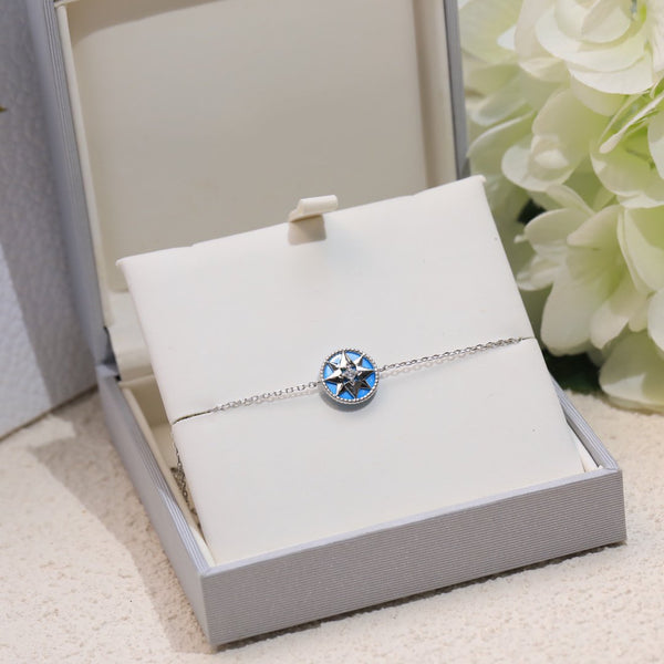 BRACCIALE IN ORO BLU CON 1 DIAMANTE LUCKY STAR