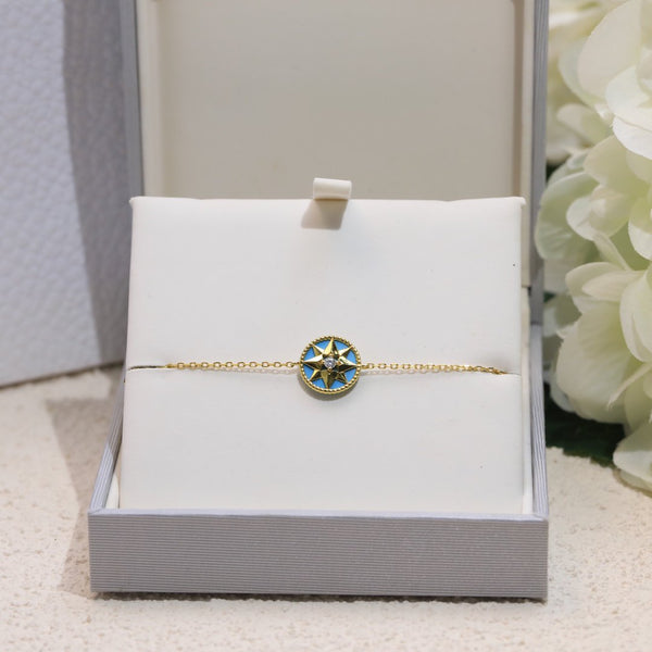 BRACCIALE IN ORO BLU CON 1 DIAMANTE LUCKY STAR