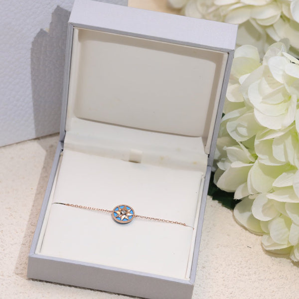 BRACCIALE IN ORO BLU CON 1 DIAMANTE LUCKY STAR