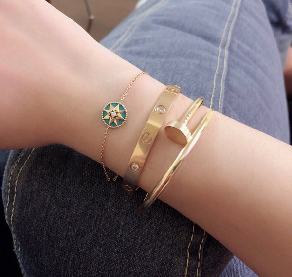 BRACCIALE IN ORO BLU CON 1 DIAMANTE LUCKY STAR