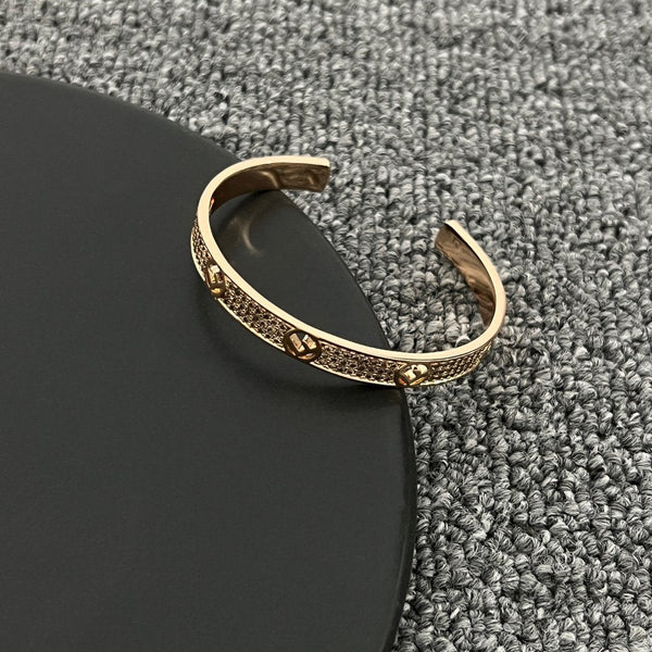 F BRACCIALE IN ORO ROSA CON DIAMANTI