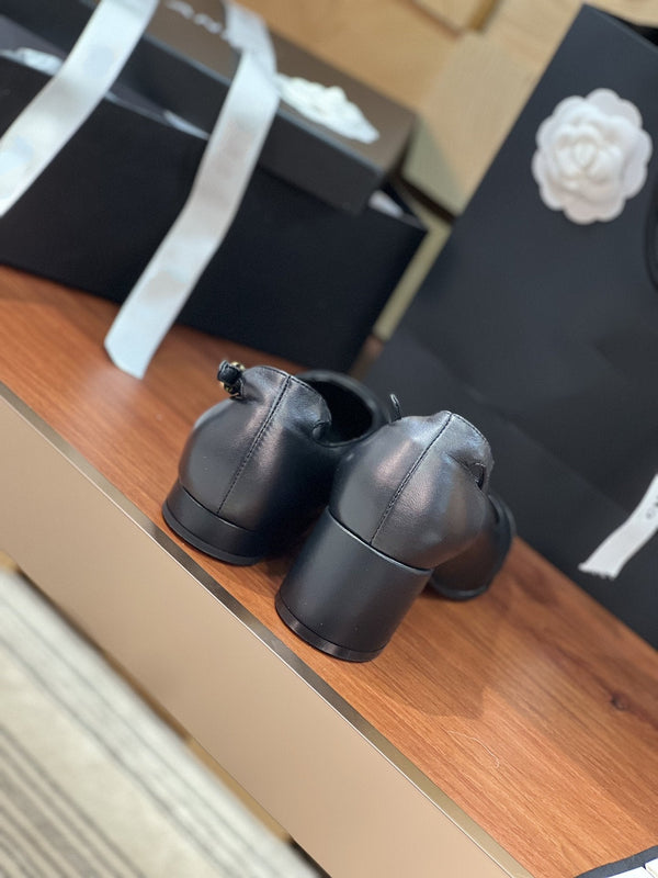 slingback in pelle di agnello nera