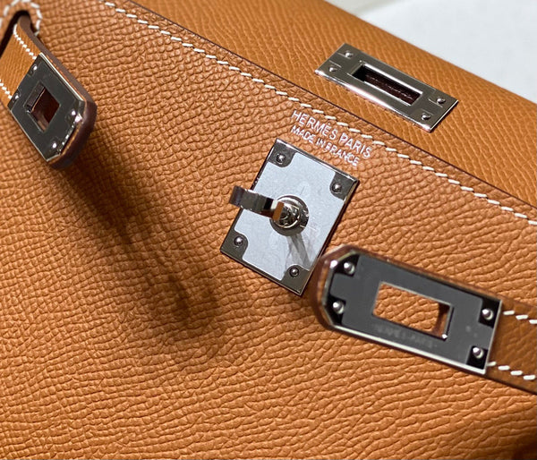 HM KELLY MINI 20 FERRAMENTA EPSOM ARGENTO MARRONE DORATO