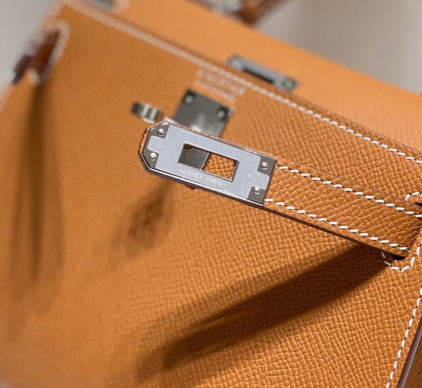 HM KELLY MINI 20 FERRAMENTA EPSOM ARGENTO MARRONE DORATO