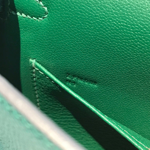 HM KELLY MINI 20 VERDE EPSOM ORO HARDWARE