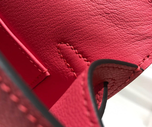 HM KELLY MINI 20 ROSA SCURO EPSOM GOLD HARDWARE