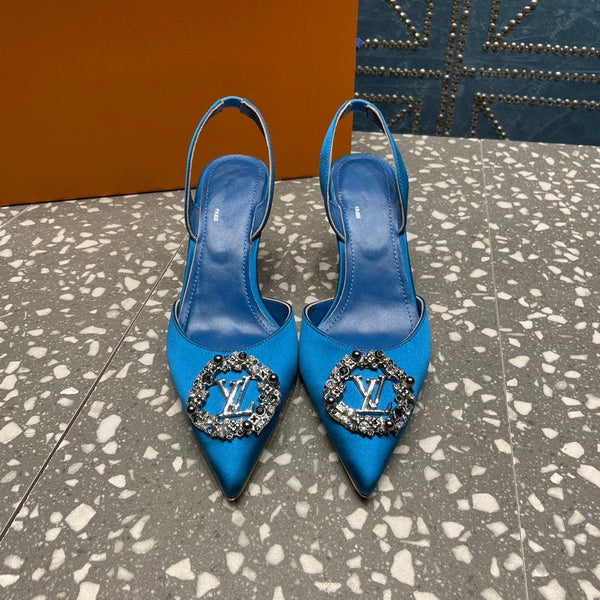 DÉCOLLETÉ LV MET SLINGBACK BLU