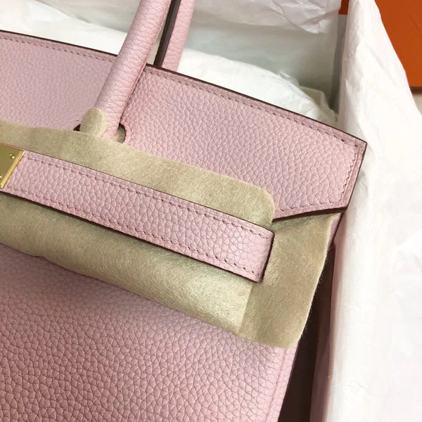 HM BIRKIN 30CM PELLE ROSA TOGO FERRAMENTA ORO