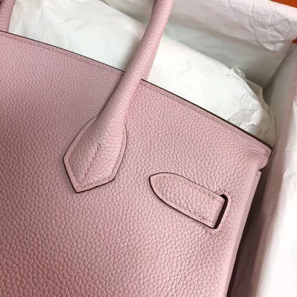 HM BIRKIN 30CM PELLE ROSA TOGO FERRAMENTA ORO