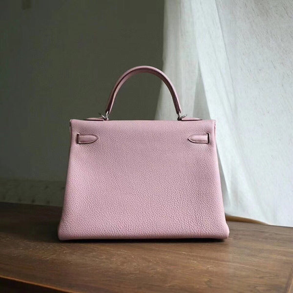 HM KELLY 28CM PINK TOGO SILVER HARDWARE