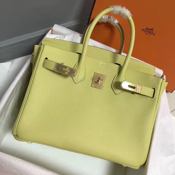 HM BIRKIN 25CM PELLE GIALLA TOGO FERRAMENTA ORO