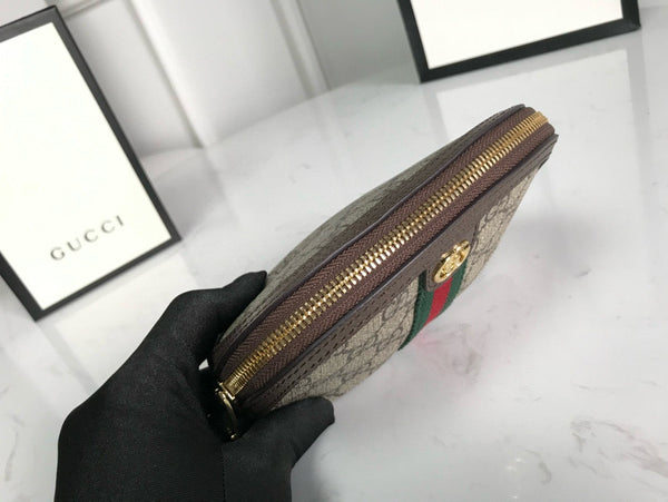 ophidia piccola custodia in tela monogramma beige da 17 cm