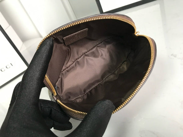 ophidia piccola custodia in tela monogramma beige da 17 cm