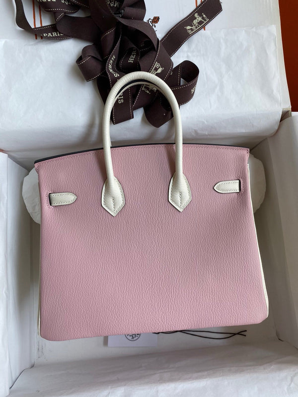 HM BIRKIN 25CM ROSA CHIARO CHEVERO MYSORE PELLE FERRAMENTA ORO