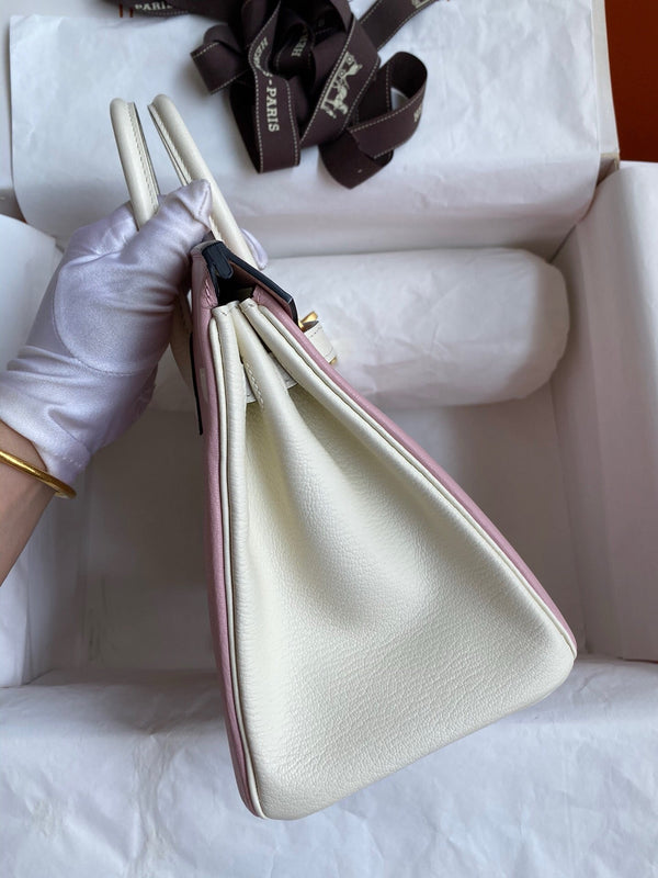 HM BIRKIN 25CM ROSA CHIARO CHEVERO MYSORE PELLE FERRAMENTA ORO