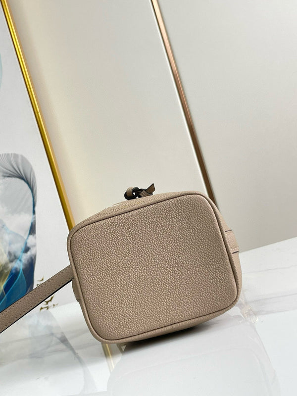 nano noe 13 grigio bicolore monogramma grigio hardware dorato