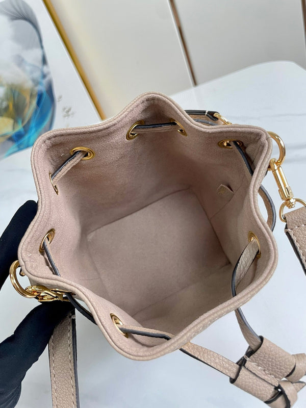 nano noe 13 grigio bicolore monogramma grigio hardware dorato