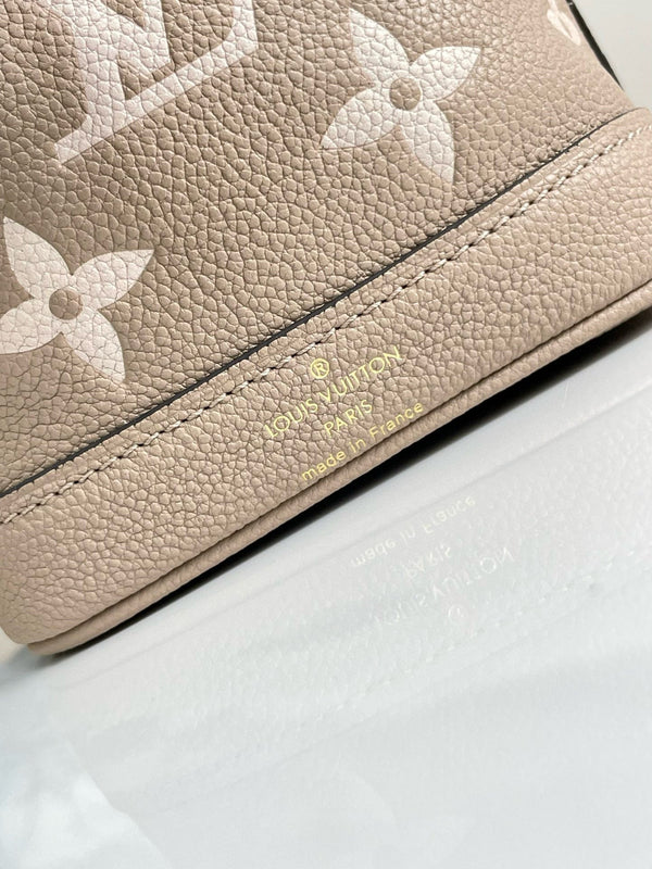 nano noe 13 grigio bicolore monogramma grigio hardware dorato