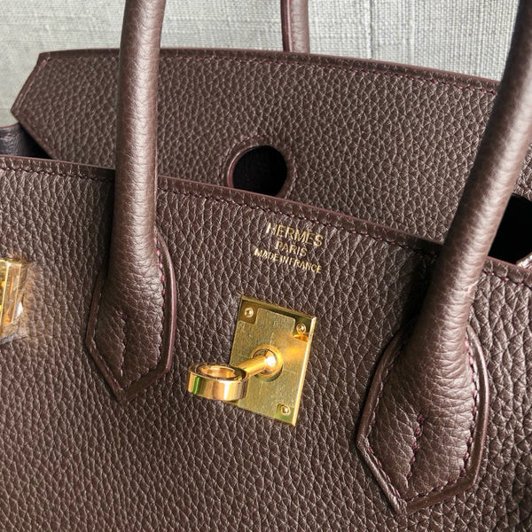 HM BIRKIN 25CM CAFE TOGO LEATHER GOLD HARDWARE