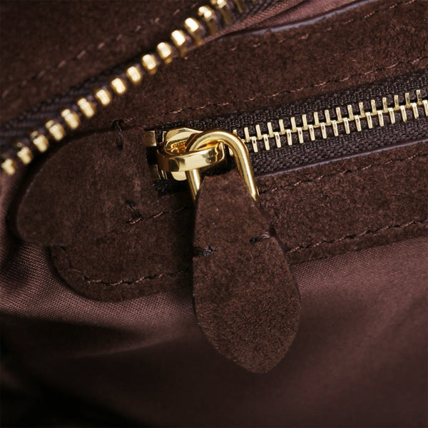 MIU SUEDE BEAU BAG 22 IN COCOA BROWN