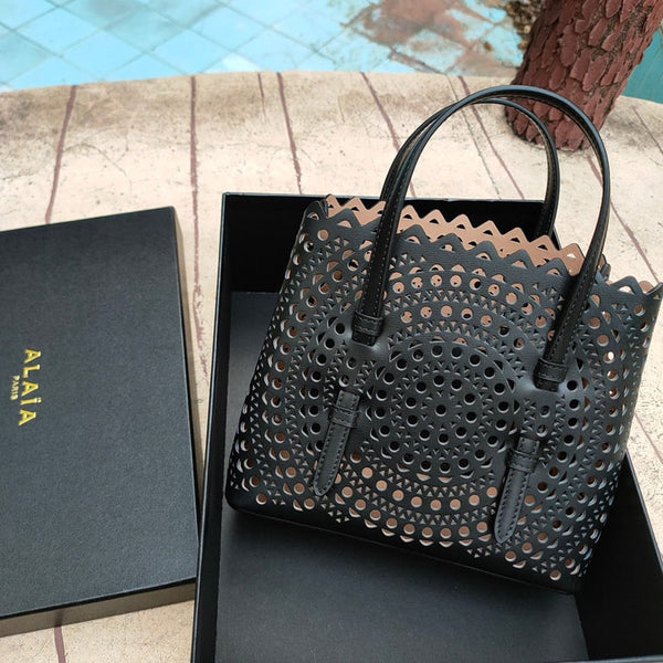 ALAIA MINA 20 BAG IN VIENNE WAVE CALFSKIN