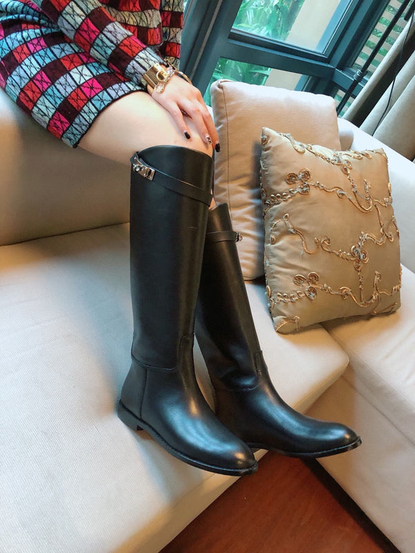 HM Black Leather Jumping Boots