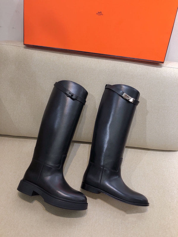 HM Black Leather Jumping Boots