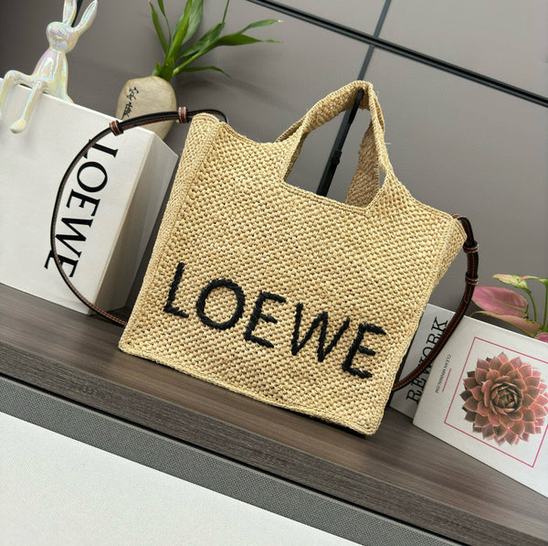 BORSA LOE MEDIA 30 FONT IN RAFIA NATURALE