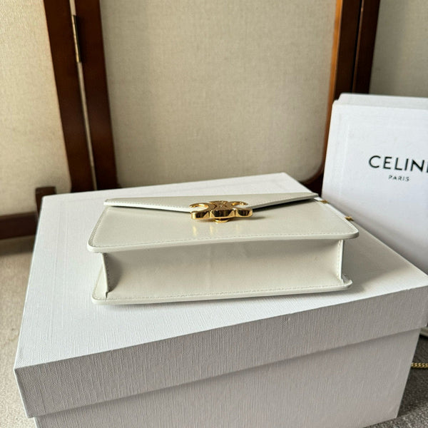 Cuir Triomphe Woc 19.5cm white calfskin ghw