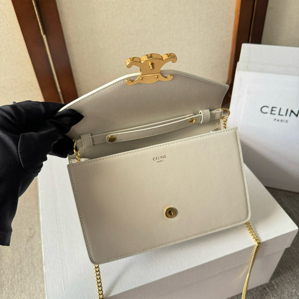 Cuir Triomphe Woc 19.5cm white calfskin ghw